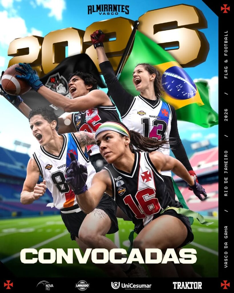 futebol-americano-feminino:-vasco-tem-4-convocadas-para-a-selecao-brasileira-de-flag