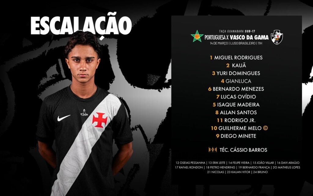 sub-17:-confira-a-escalacao-do-vasco-para-o-jogo-contra-a-portuguesa