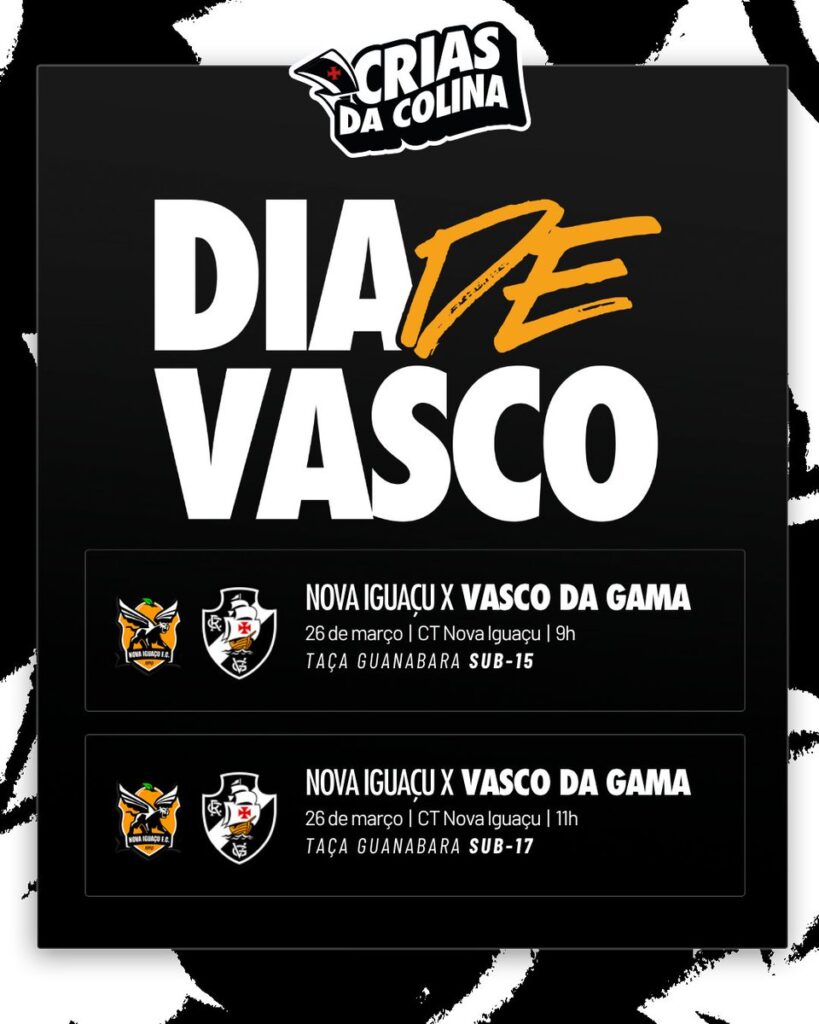 pela-taca-gb,-vasco-visita-o-nova-iguacu-no-sub-15-e-no-sub-17-nesta-5a-feira-a-partir-das-9h