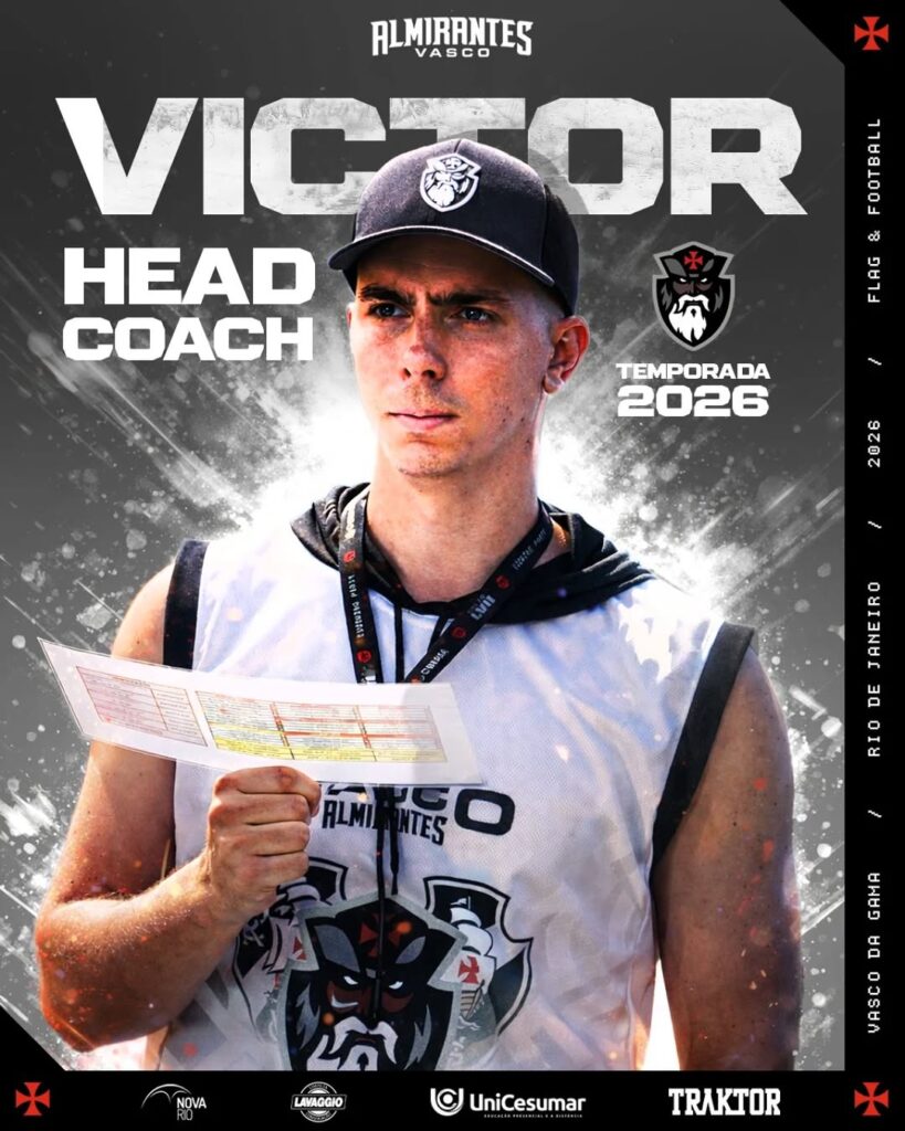 futebol-americano:-victor-matheus-e-anunciado-como-tecnico-do-vasco-para-a-temporada