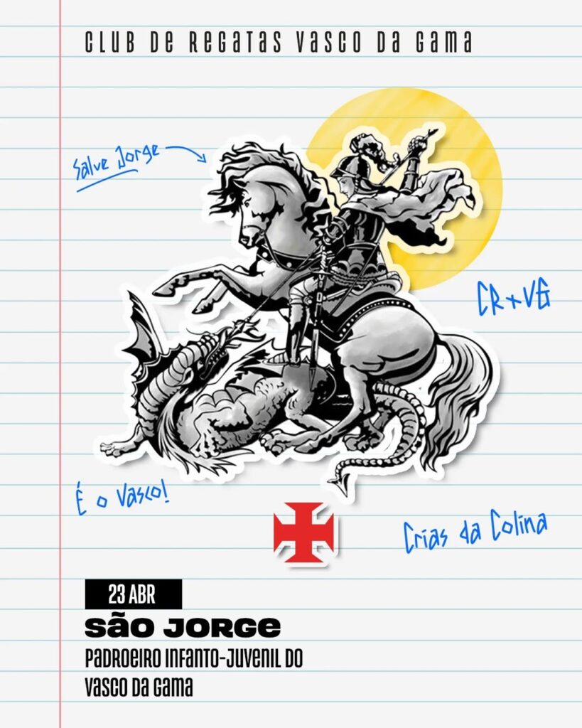 vasco-faz-publicacao-por-ocasiao-do-dia-de-sao-jorge,-padroeiro-do-infanto-juvenil-do-clube