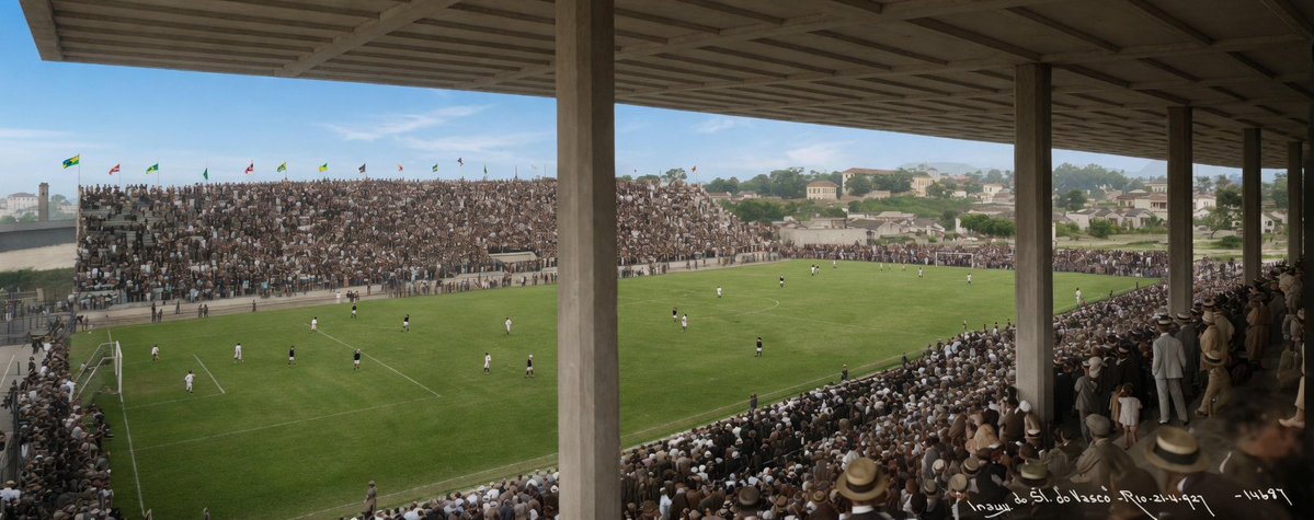 veja-foto-do-jogo-inaugural-de-sao-januario-colorizada-por-ia