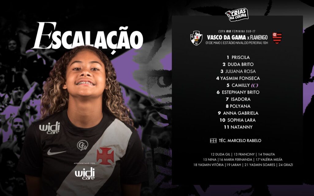feminino-sub-17:-confira-a-escalacao-do-vasco-para-o-jogo-contra-o-urubu