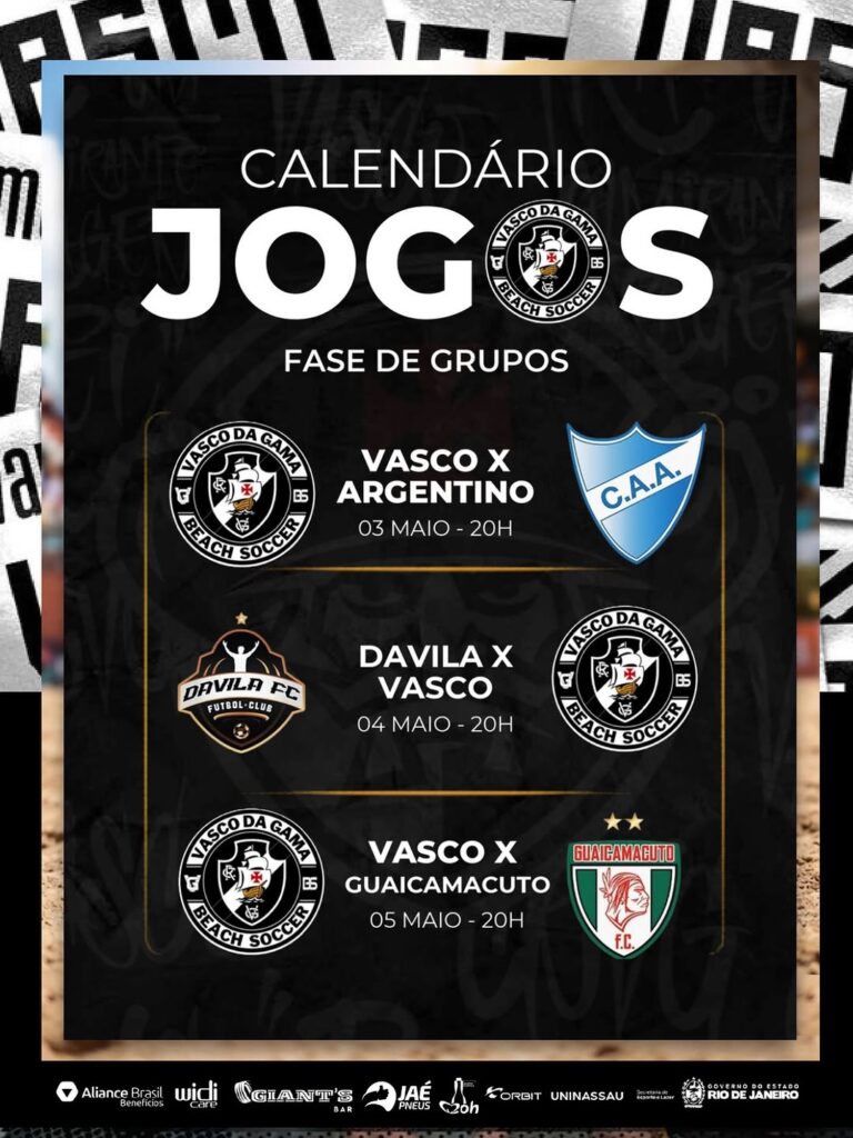 beach-soccer:-vasco-estreia-na-libertadores-neste-domingo;-veja-a-tabela