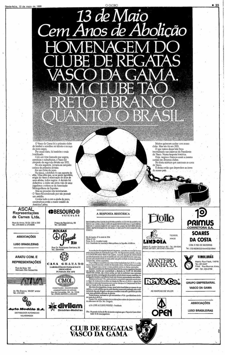 veja-o-texto-que-o-vasco-publicou-no-jornal-o-globo-nos-100-anos-da-abolicao-da-escravatura