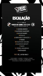 sub-16:-confira-a-escalacao-do-vasco-para-o-jogo-contra-o-nova-cidade