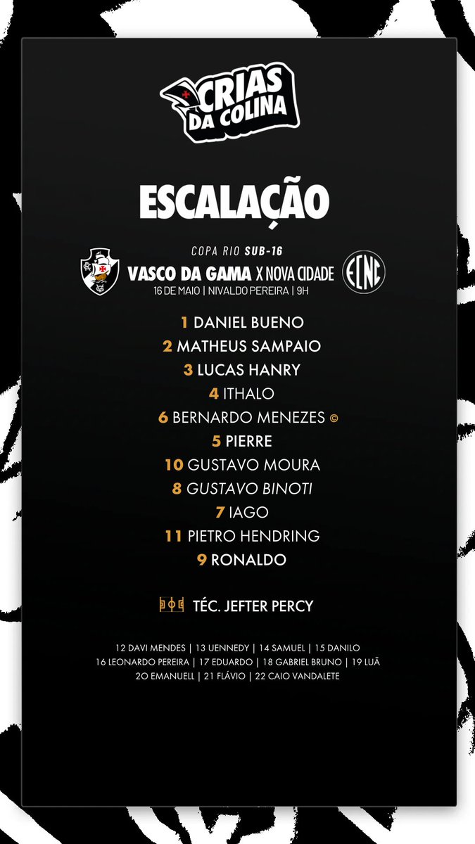 sub-16:-confira-a-escalacao-do-vasco-para-o-jogo-contra-o-nova-cidade