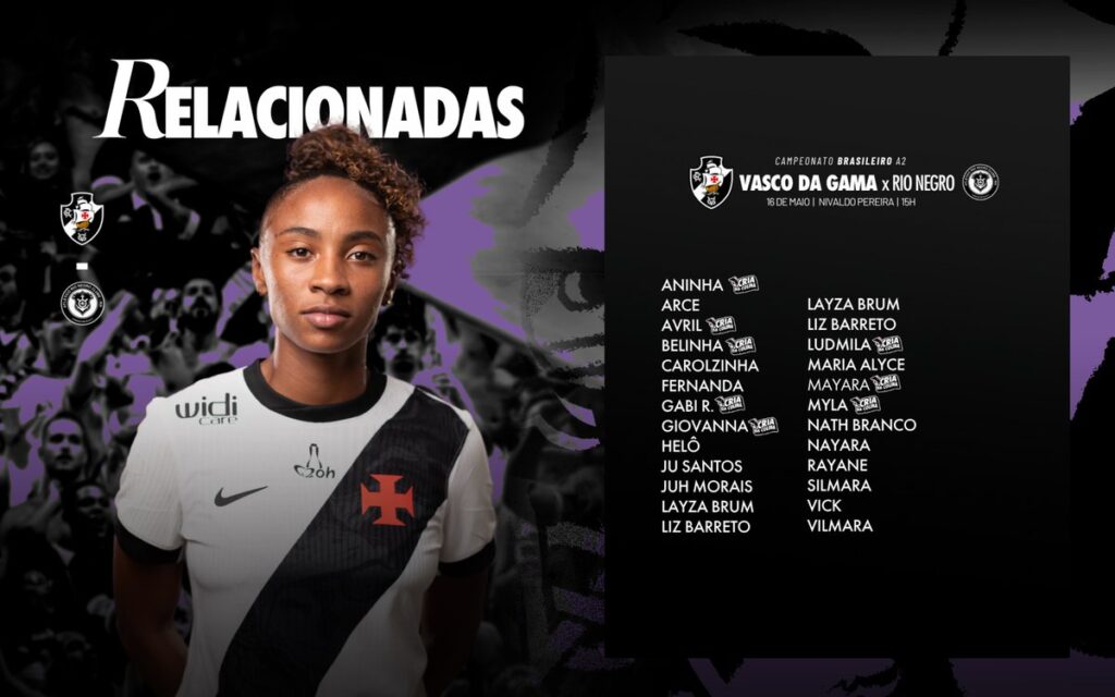 feminino:-confira-as-jogadoras-do-vasco-relacionadas-para-a-partida-contra-o-rio-negro