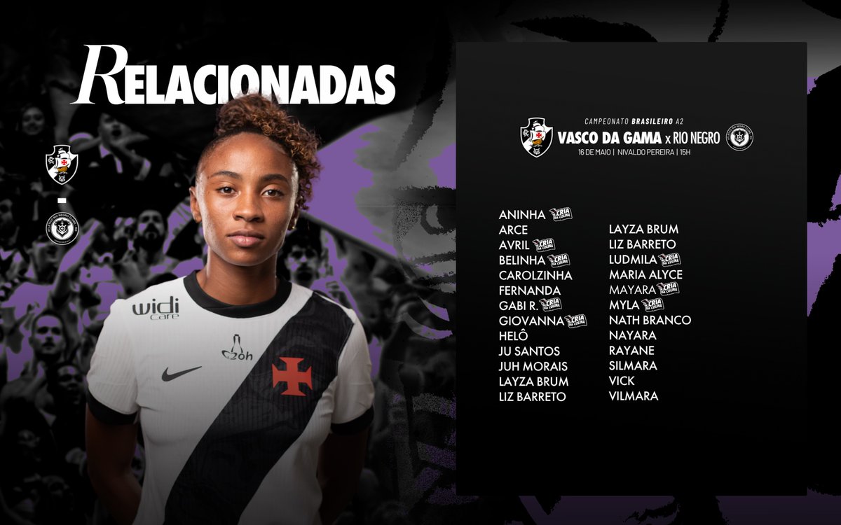 feminino:-confira-as-jogadoras-do-vasco-relacionadas-para-a-partida-contra-o-rio-negro