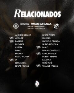 confira-os-relacionados-do-vasco-para-o-jogo-contra-o-internacional