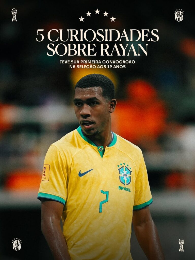 cbf-posta-curiosidades-sobre-rayan;-confira