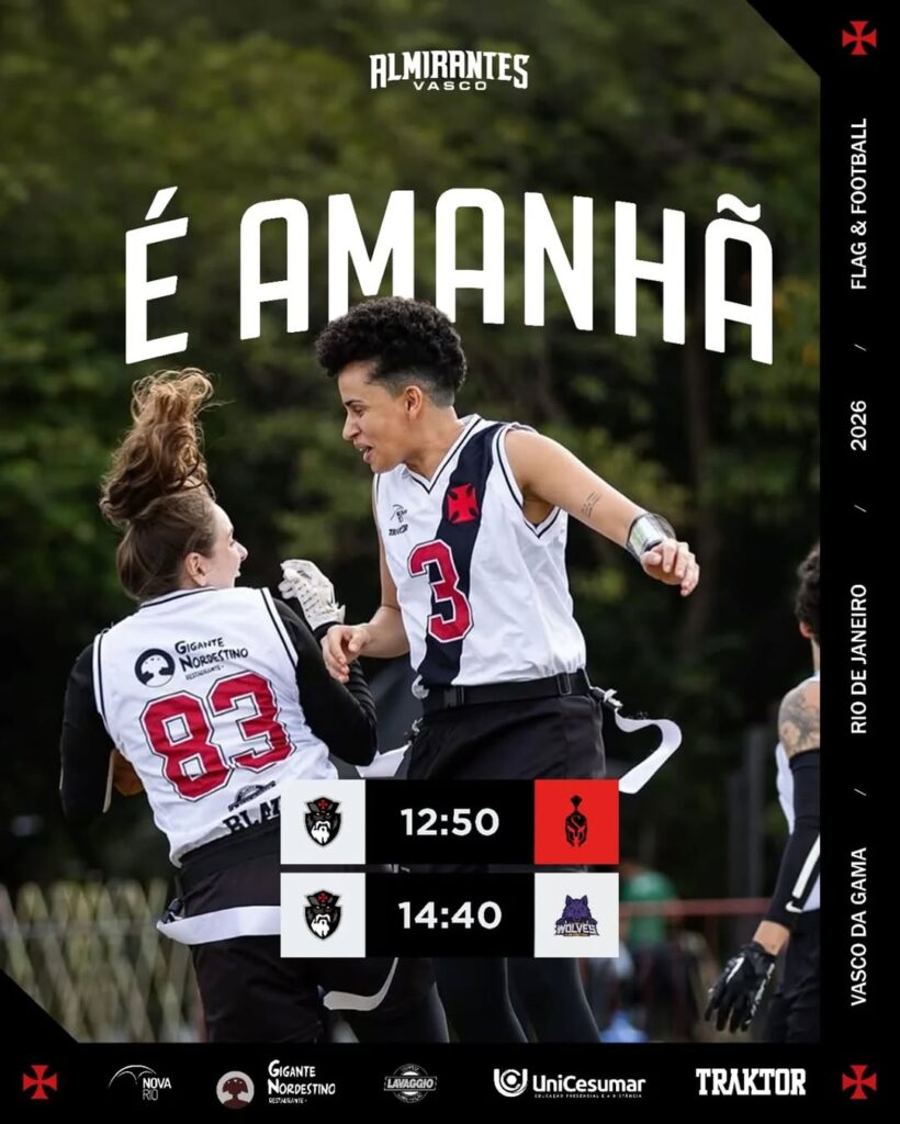 futebol-americano-feminino:-vasco-disputa-o-regional-sudeste-de-flag-a-partir-deste-sabado