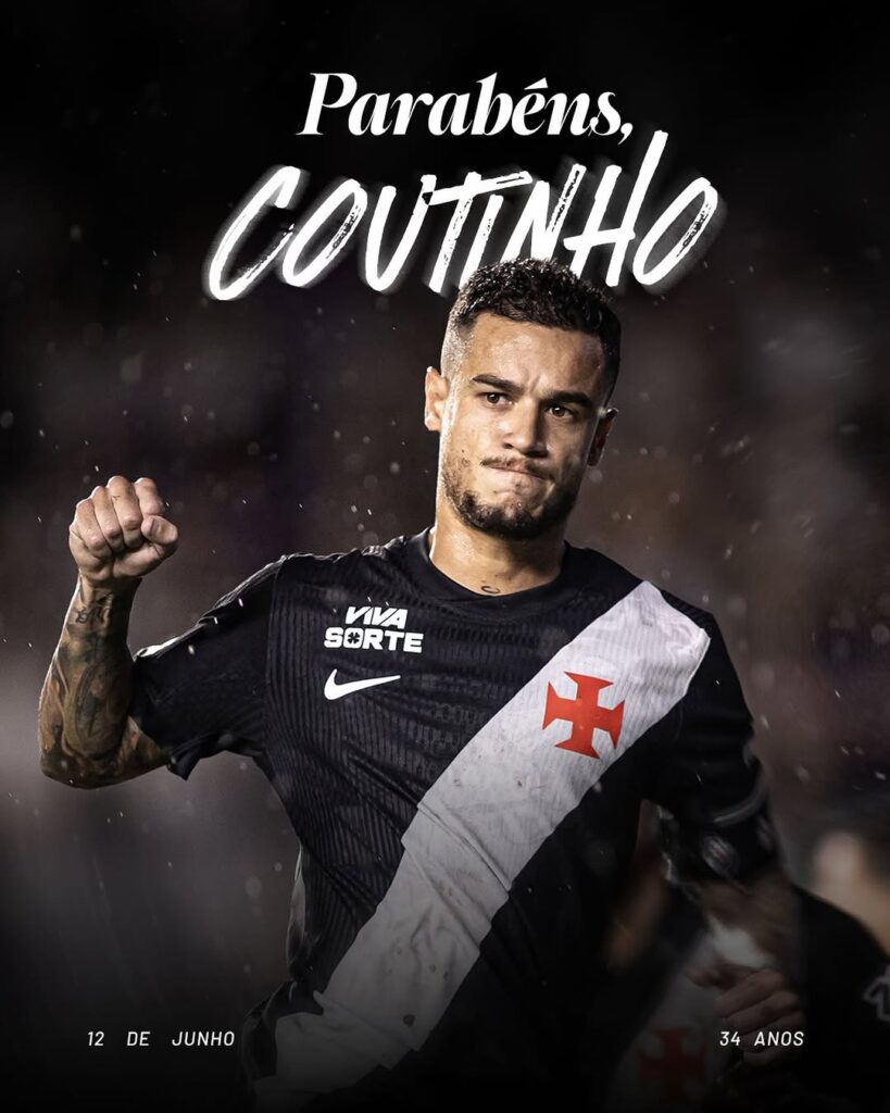 vasco-parabeniza-philippe-coutinho,-aniversariante-do-dia
