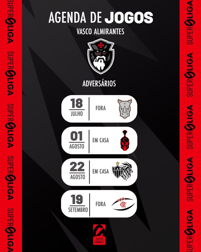 futebol-americano:-confira-a-tabela-do-vasco-na-superliga-2026