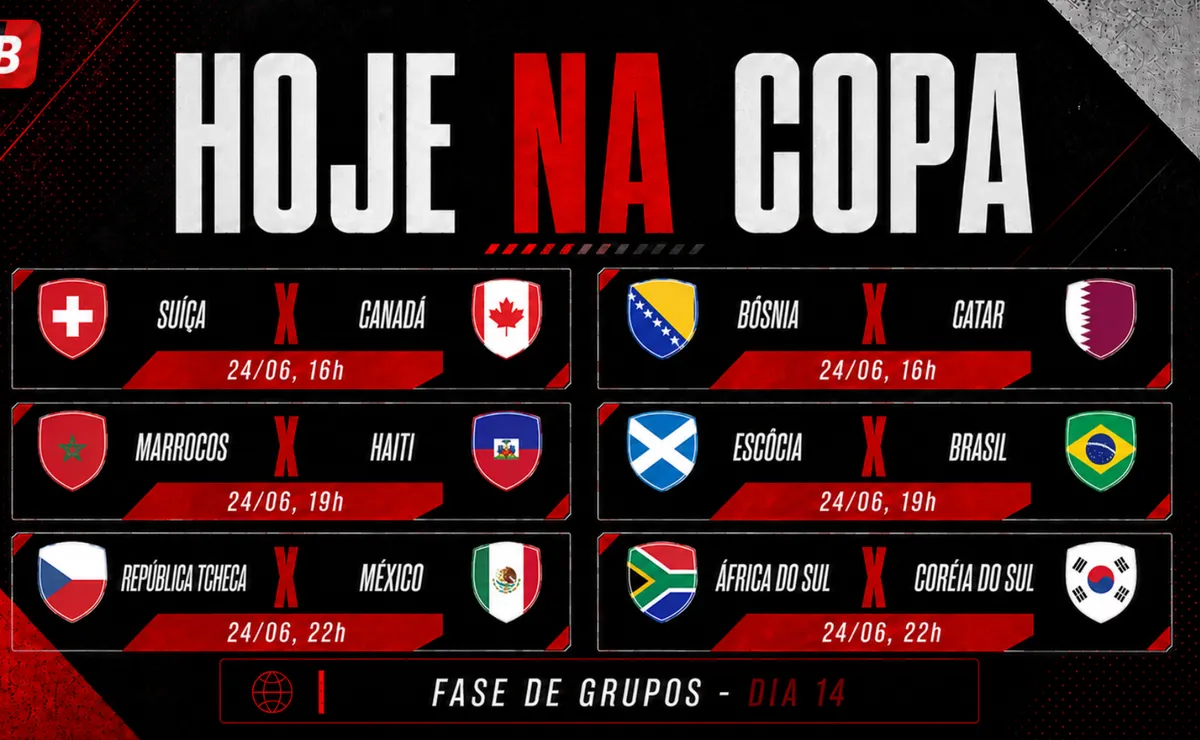 escocia-x-brasil-marcam-a-rodada-da-copa-do-mundo-2026;-veja-horarios-e-onde-assistir-ao-vivo