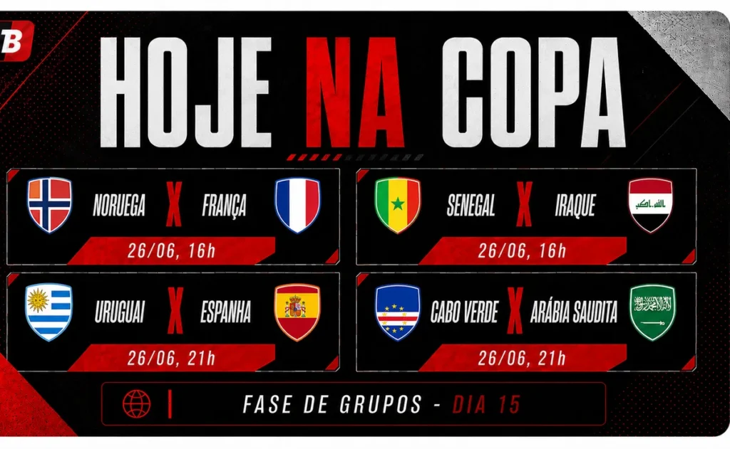 uruguai-x-espanha-marcam-a-rodada-da-copa-do-mundo-2026;-veja-horarios-e-onde-assistir-ao-vivo