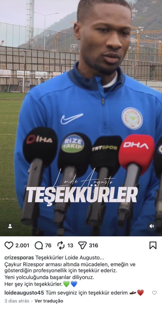 rizespor-faz-postagem-de-despedida-para-loide-augusto