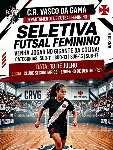 futsal-feminino-base:-vasco-fara-seletiva-para-categorias-sub-11-a-sub-17-no-dia-18-de-julho
