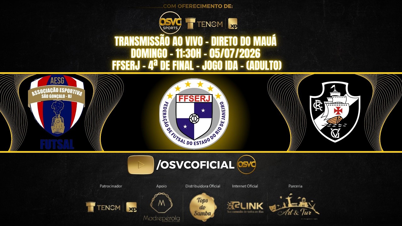 futsal:-assista-a-ae-sao-goncalo-x-vasco,-jogo-de-ida-das-quartas-do-carioca