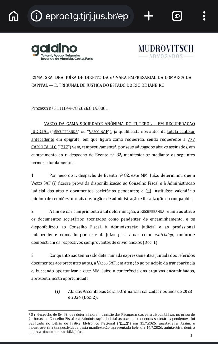 vasco-informa-cumprimento-de-determinacoes-do-desembargador