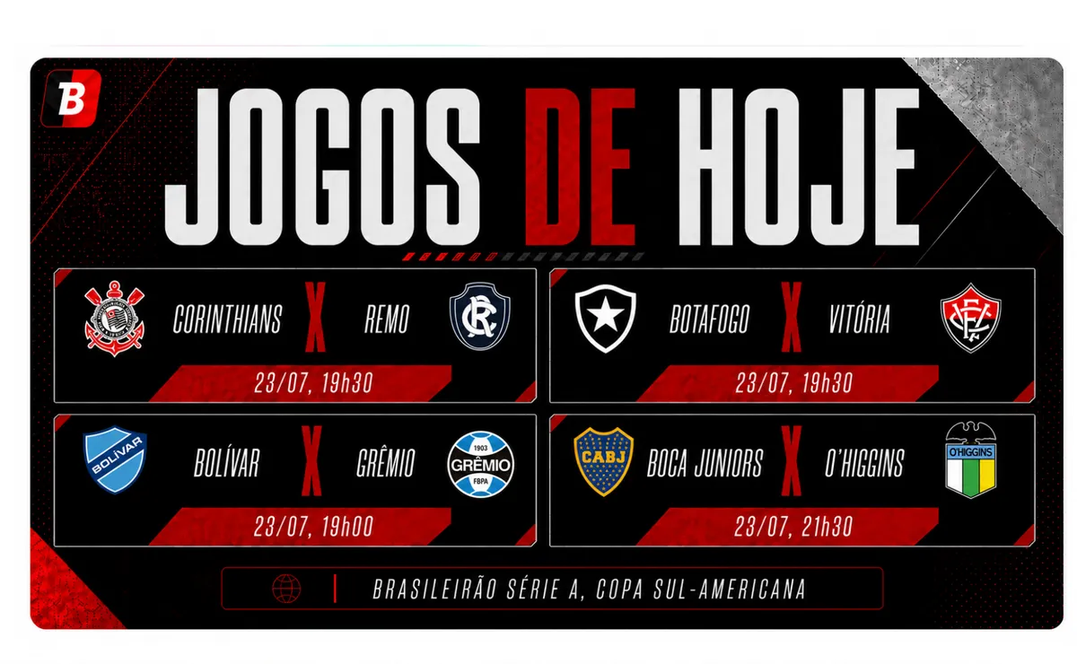 corinthians,-botafogo-e-gremio-jogam-nesta-quinta-feira-(23);-veja-horarios-e-onde-assistir-ao-vivo