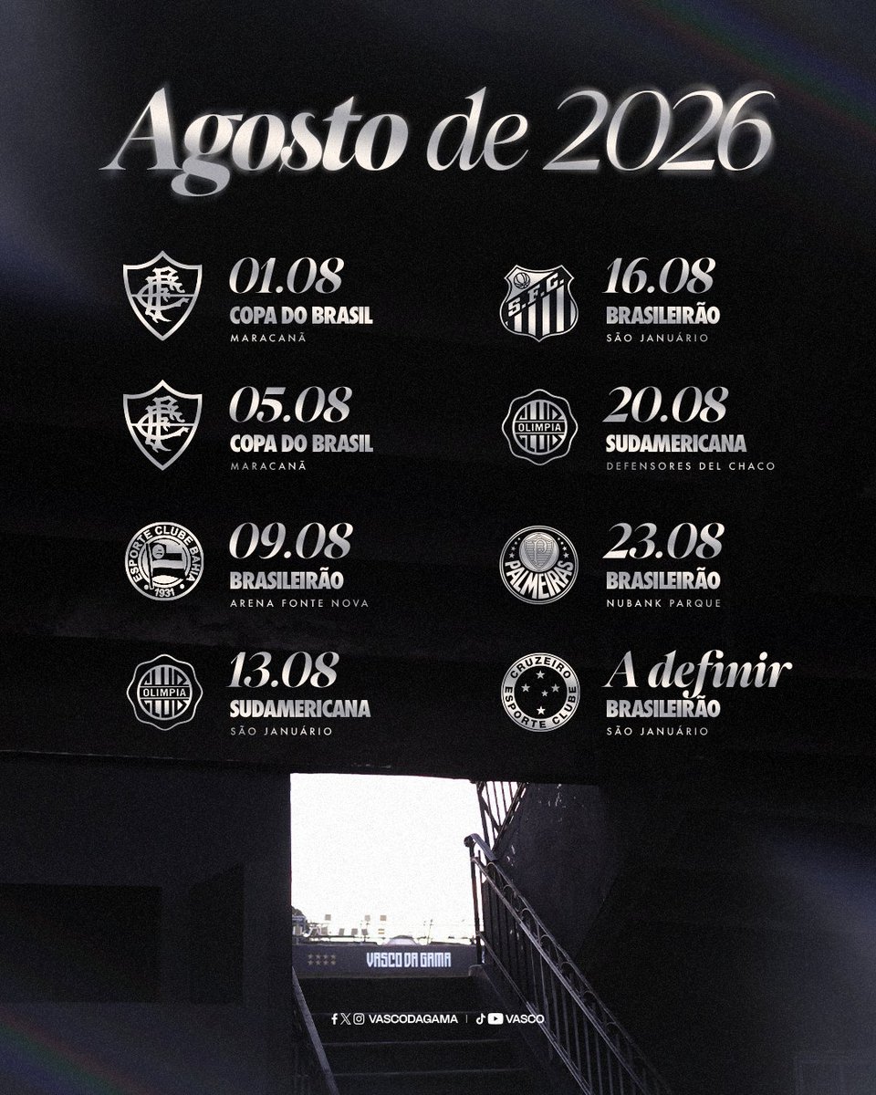 vasco-divulga-programacao-de-jogos-do-mes-de-agosto;-veja