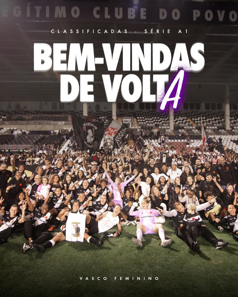feminino:-confira-como-o-vasco-celebrou-o-retorno-a-serie-a-nas-redes-sociais