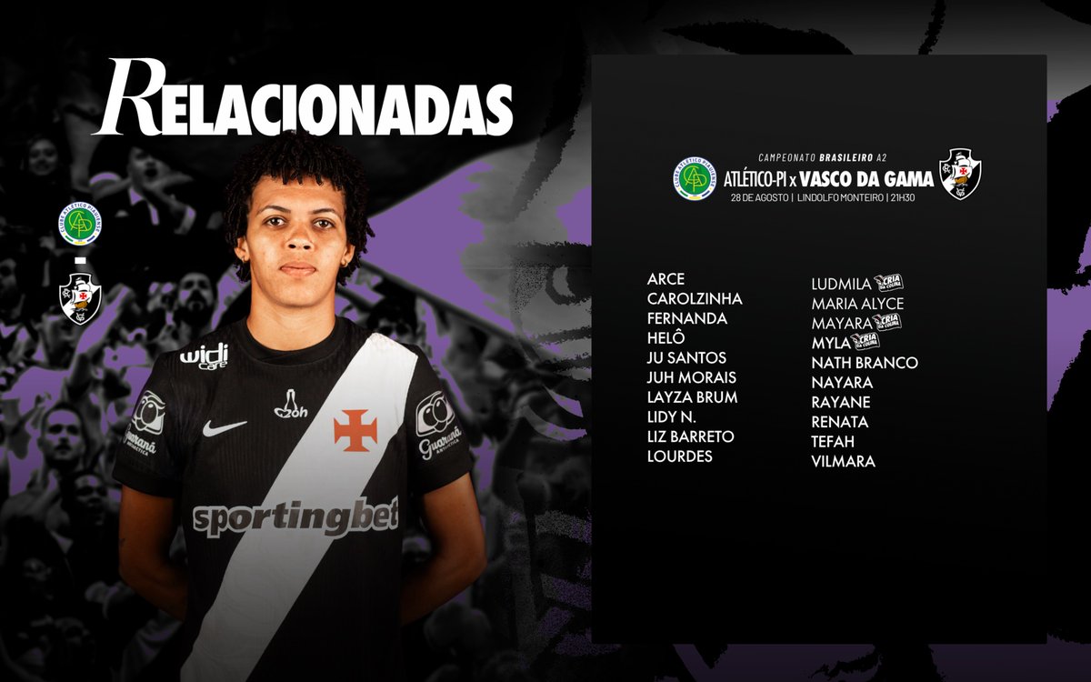 feminino:-confira-as-jogadoras-do-vasco-relacionadas-para-a-partida-contra-o-atletico-pi