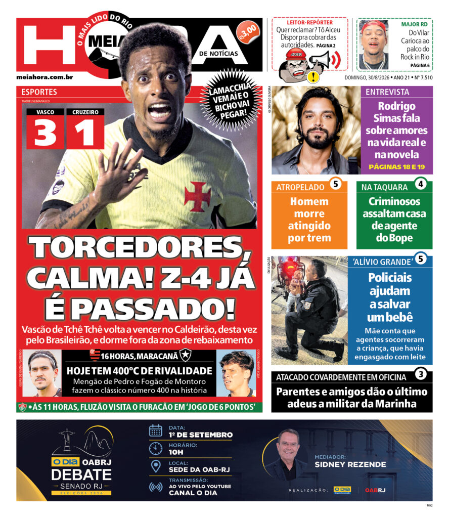 veja-as-capas-dos-jornais-apos-vasco-3-x-1-cruzeiro