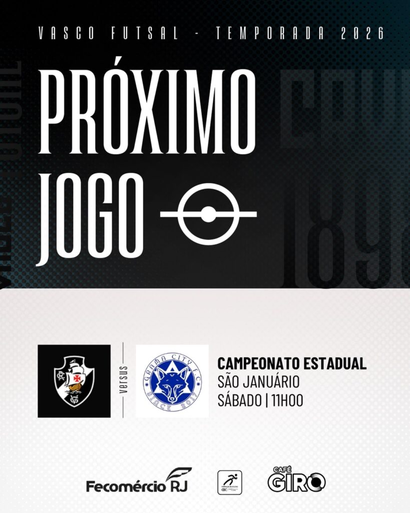 futsal:-vasco-enfrenta-o-grama-city-pelo-estadual-neste-sabado-as-11h-em-sao-januario