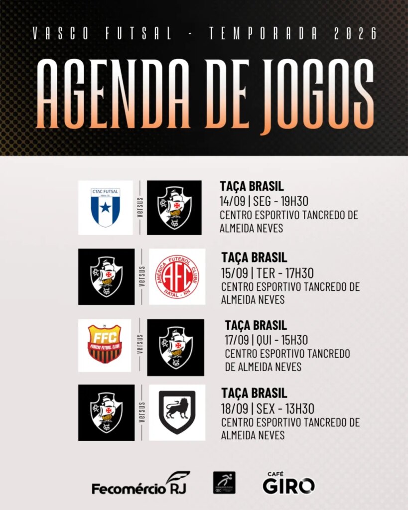 futsal:-confira-a-tabela-de-jogos-do-vasco-na-taca-brasil
