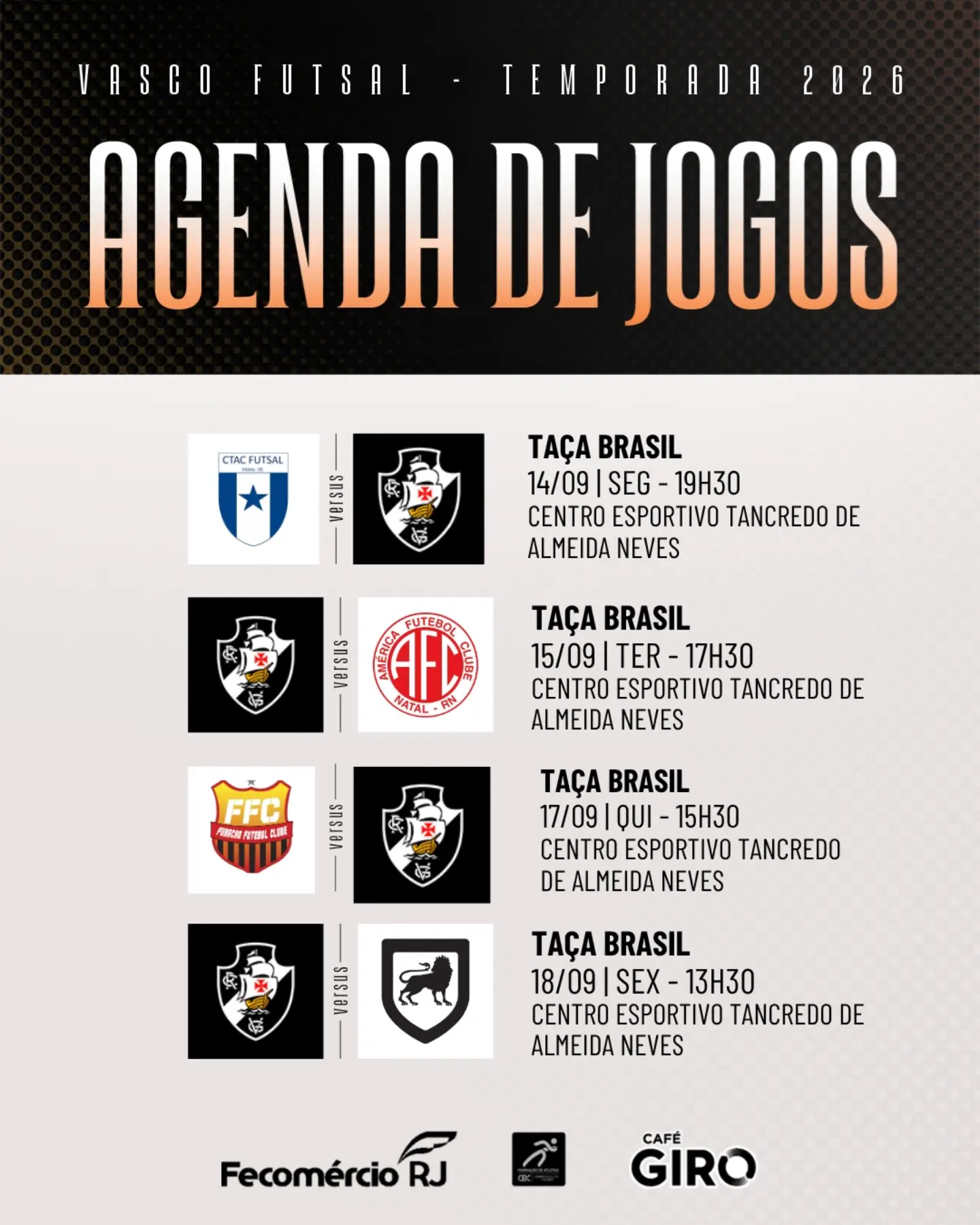 futsal:-confira-a-tabela-de-jogos-do-vasco-na-taca-brasil