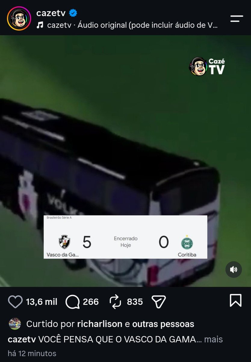 richarlison-curtiu-postagem-da-goleada-do-vasco-sobre-o-coritiba-pelo-brasileiro