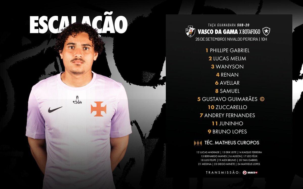 sub-20:-confira-a-escalacao-do-vasco-para-o-jogo-contra-o-botafogo