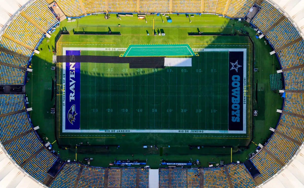 veja-como-ficou-o-gramado-do-maracana-para-receber-cowboys-x-ravens-pela-nfl