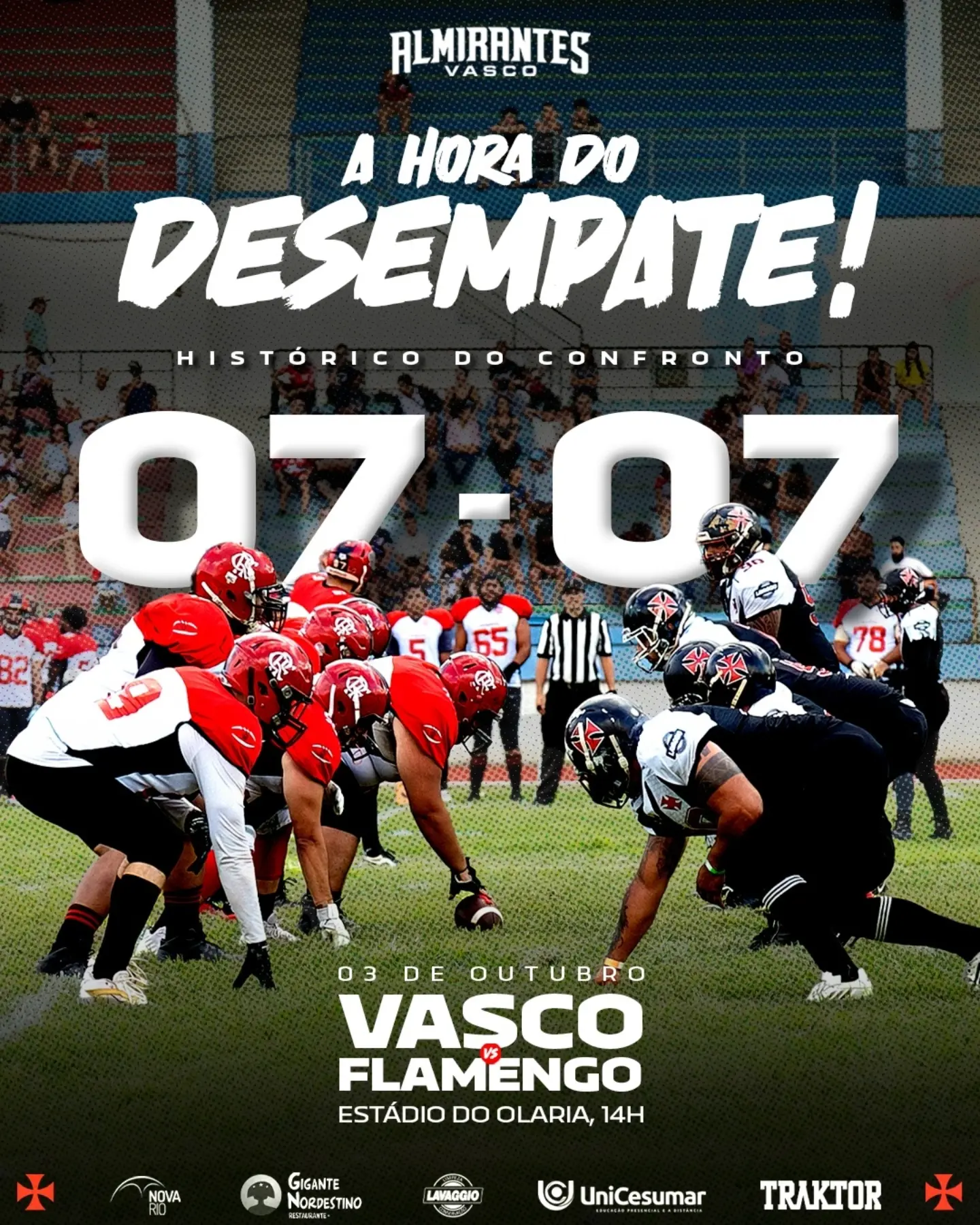futebol-americano:-vasco-e-urubu-se-enfrentam-neste-sabado-com-retrospecto-equilibrado