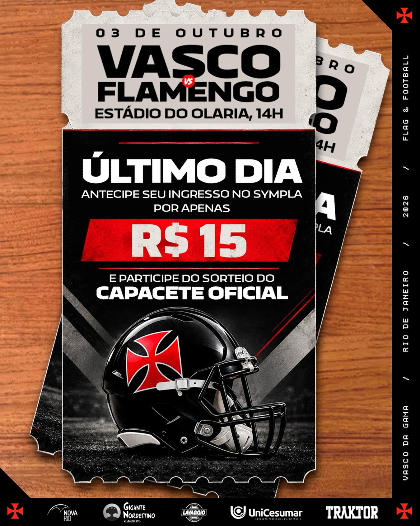 futebol-americano:-informacoes-sobre-ingressos-para-vasco-x-urubu-neste-sabado-na-rua-bariri