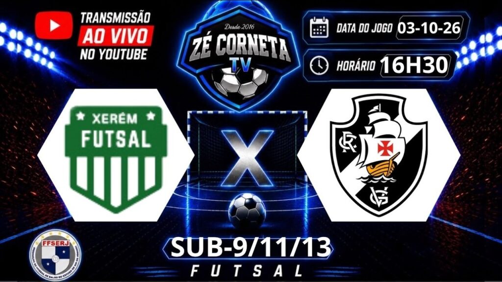 futsal-base:-assista-a-xerem-x-vasco,-pelos-estaduais-sub-09,-sub-11-e-sub-13