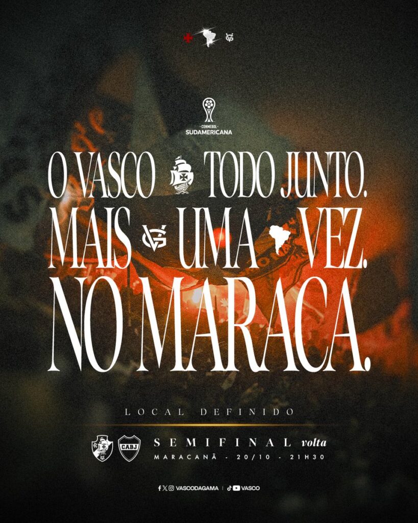 vasco-faz-postagem-comemorado-de-definicao-do-maracana-para-o-jogo-contra-o-boca-juniors