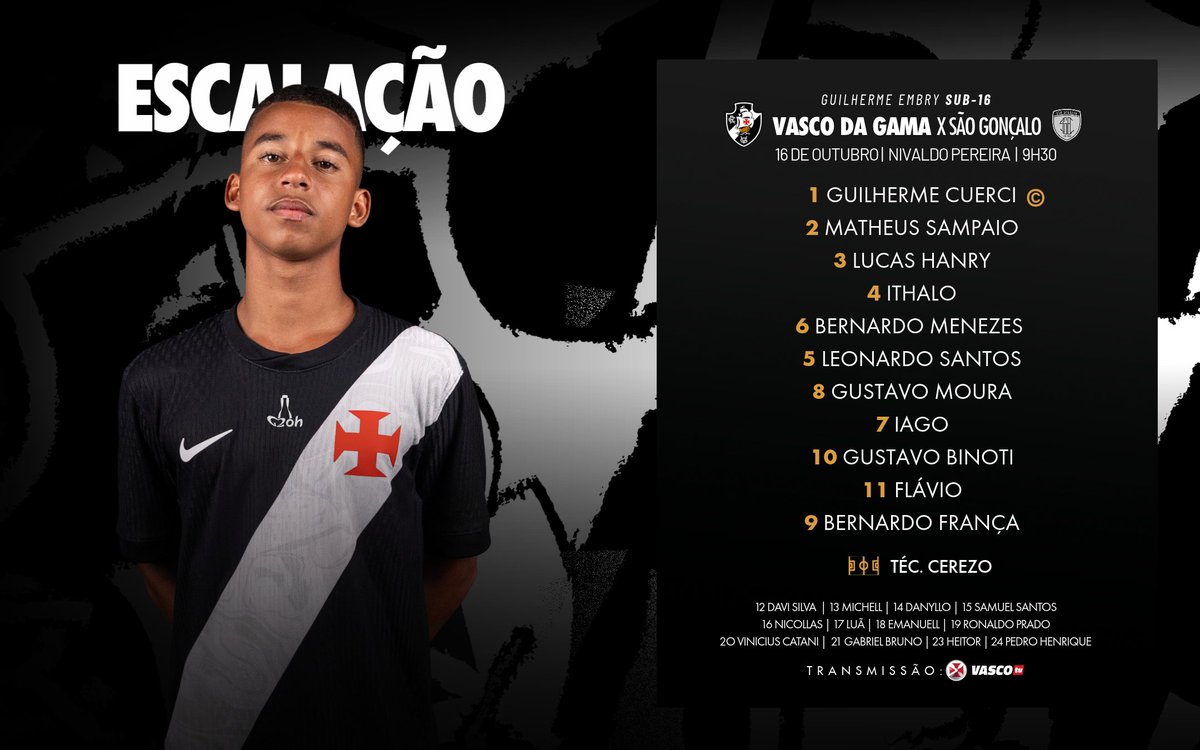 sub-16:-confira-a-escalacao-do-vasco-para-o-jogo-contra-o-sao-goncalo