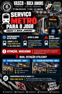 confira-informacoes-sobre-metro-para-o-jogo-entre-vasco-e-boca-juniors