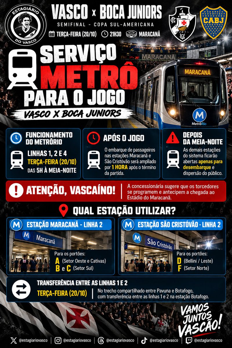 confira-informacoes-sobre-metro-para-o-jogo-entre-vasco-e-boca-juniors